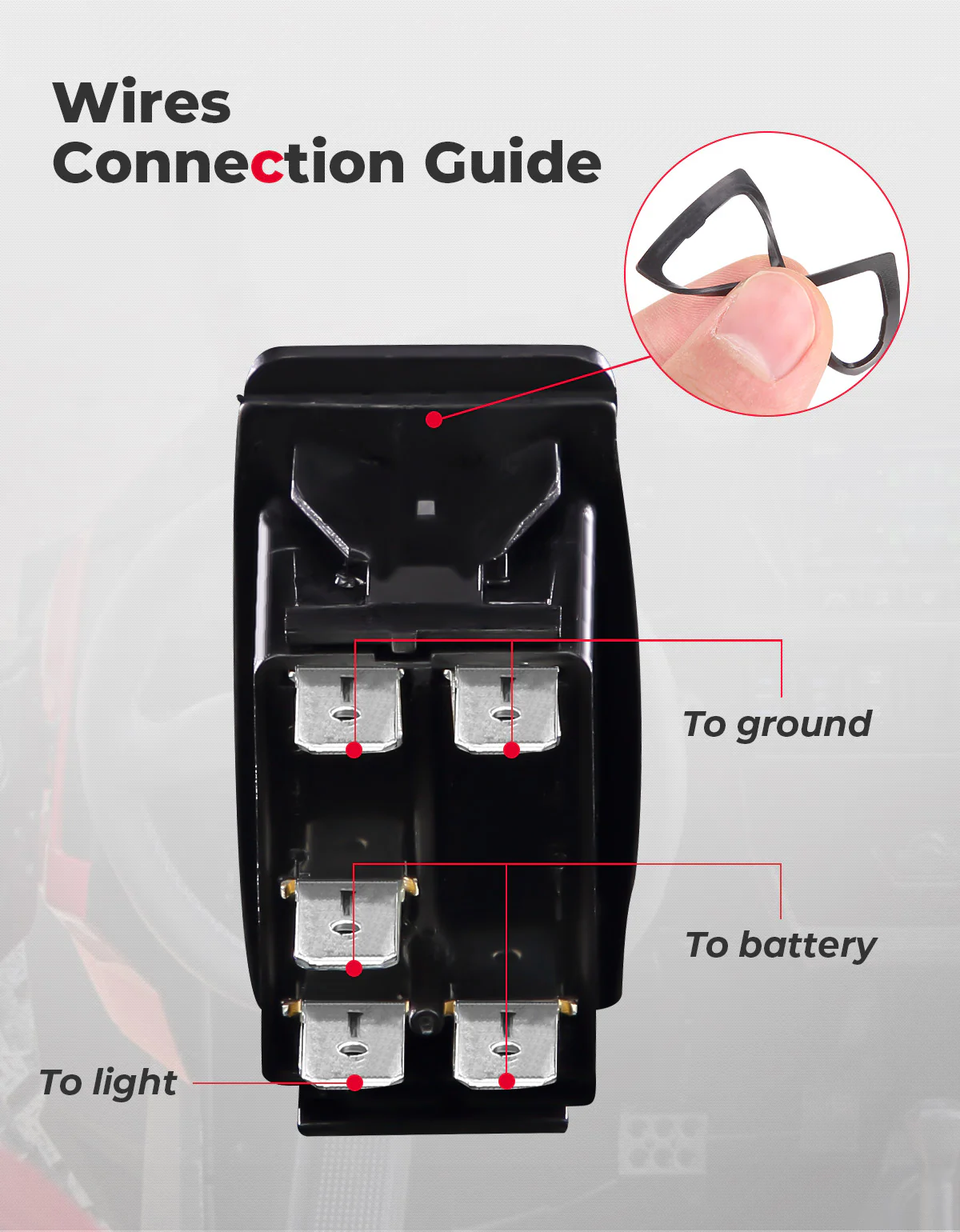 5Pin UTV ATV Rocker Switch - Image 3