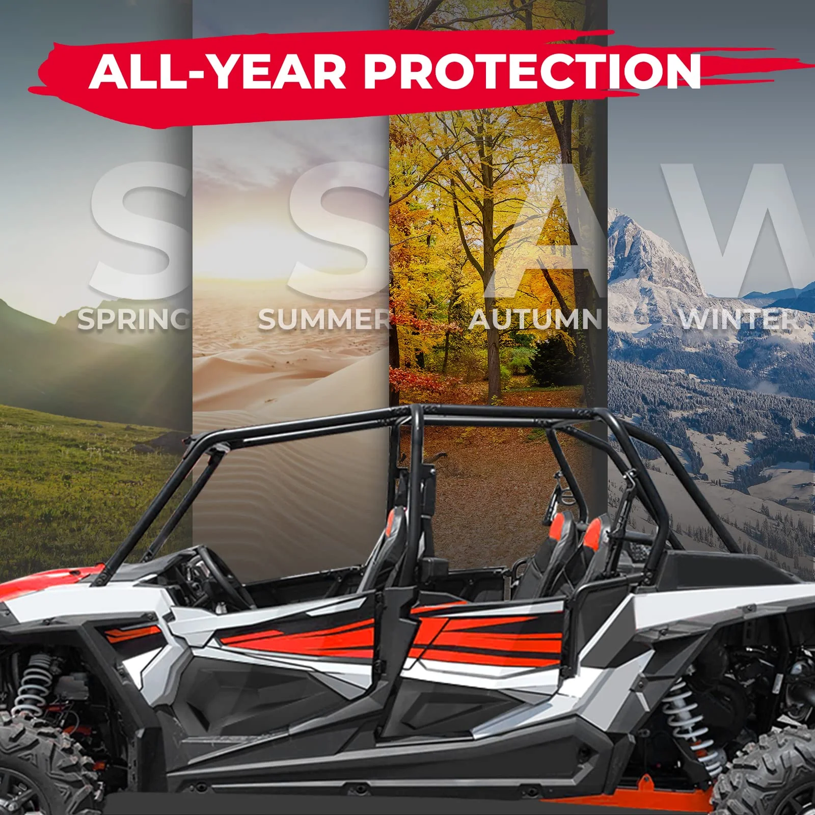 Lower Doors Panel Inserts For Polaris RZR XP4 1000 2014-2023 (4 Doors) - Image 3